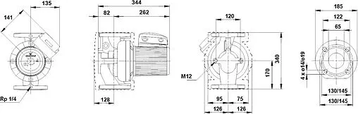 Насос циркуляционный Grundfos UPS 65-60/2 F 96402260