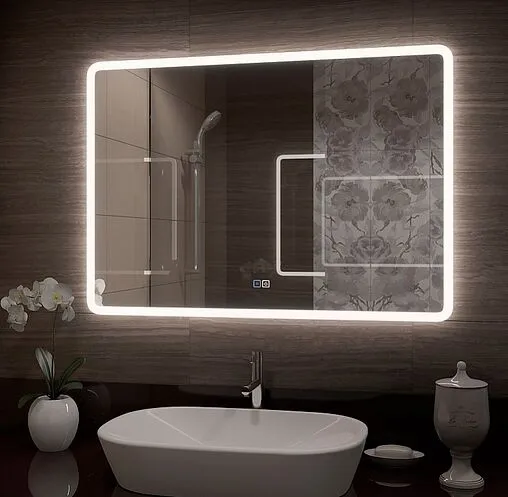 Зеркало с подсветкой Continent Demure Led 100x70 с подогревом белый ЗЛП1134