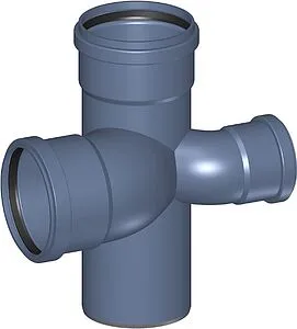 Крестовина со смещенными осями внутренняя бесшумная D=110x110x75мм Угол 87,5° Poloplast POLO-KAL NG P2268 Крестовина со смещенными осями внутренняя бесшумная D=110x110x75мм Угол 87,5° Poloplast POLO-KAL NG P2268, 1