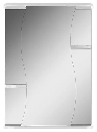 Шкаф-зеркало Айсберг Волна 2-50 L белый DA1036HZ