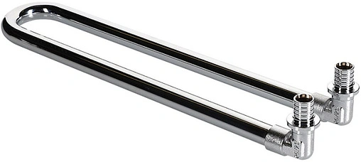 Уголок аксиальный радиаторный с хромированной трубкой (комплект) 16мм x 15мм L-300мм Valtec VTm.481.DC.001615