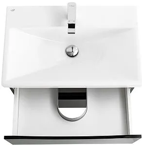 Тумба-умывальник подвесная BelBagno MARINO-CER 70 Nero Lucido MARINO-CER-700-2C-SO-NL-P+BB-0321-70-LVB, 3