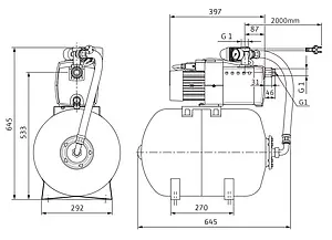 Станция автоматического водоснабжения Wilo HiMulti 3 H 50/2-44 2549351 Станция автоматического водоснабжения Wilo HiMulti 3 H 50/2-44 2549351, 5