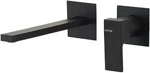 Смеситель для раковины из стены Gattoni Kubik чёрный матовый 2537/25NO, 1