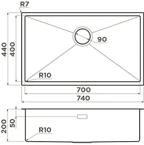 Мойка кухонная Omoikiri Taki 74-U/IF-LG светлое золото 4993499, 2