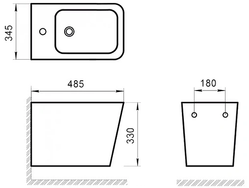 Биде подвесное BelBagno Ardente-R белый BB0520BH
