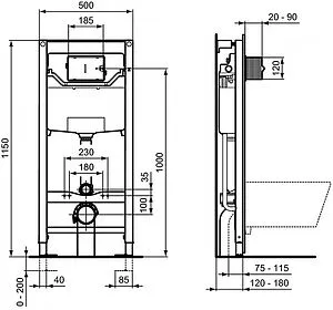 Комплект 3 в 1 Ideal Standard I.Life A RimLS+ I001701 Комплект 3 в 1 Ideal Standard I.Life A RimLS+ I001701, 2