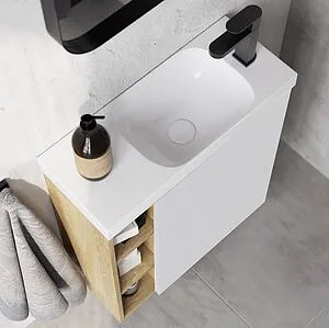 Тумба-умывальник подвесная Aqwella Alba 60 R белый матовый/дуб давос ALB0106RDD+ALB0706WM+CMPSL.06.04.D Тумба-умывальник подвесная Aqwella Alba 60 R белый матовый/дуб давос ALB0106RDD+ALB0706WM+CMPSL.06.04.D, 3