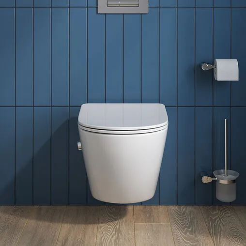 Унитаз подвесной безободковый с функцией биде и встроенным смесителем BelBagno Uno белый BB3105CHR-BS/SC