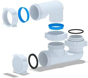 Сифон для душевого поддона без выпуска Ани Пласт E200, 3