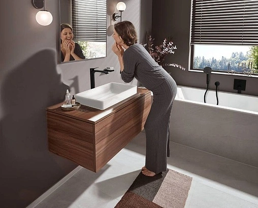 Лейка ручного душа Hansgrohe Pulsify 105 3jet Activation EcoSmart чёрный матовый 24101670