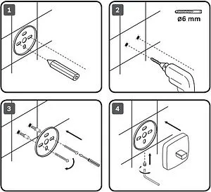 Дозатор для жидкого мыла Am.Pm Gem чёрный матовый A9036922, 3