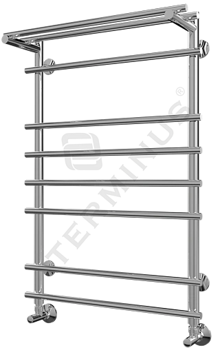 Полотенцесушитель водяной лесенка Terminus Ватра с полкой П8 500х796 полированная сталь 4670030723246