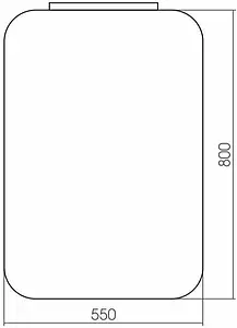 Зеркало с подсветкой Aquanika Basic Light 80 с датчиком движения AQBL5580RU09, 2