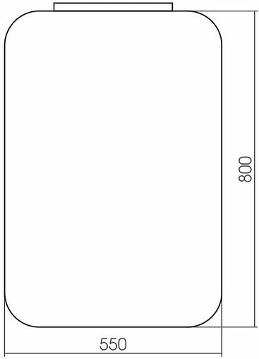 Зеркало с подсветкой Aquanika Basic Light 80 с датчиком движения AQBL5580RU09