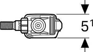 Заливной клапан для бачка ⅜/½&quot; латунь боковой Geberit Impuls 333 136.730.00.3, 3