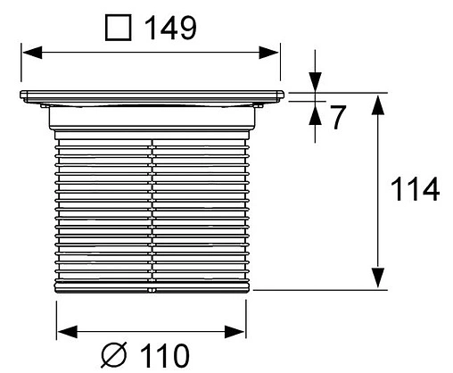 Трап горизонтальный Set TECEdrainpoint S 150x150мм KDP-N50 Трап горизонтальный Set TECEdrainpoint S 150x150мм KDP-N50
