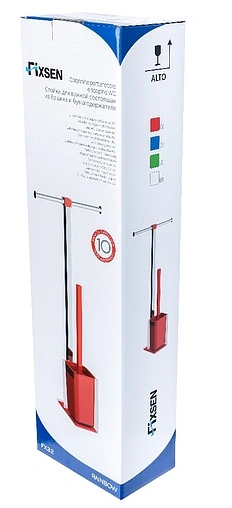 Ёршик для унитаза Fixsen Rainbow синий/хром FX-32-05