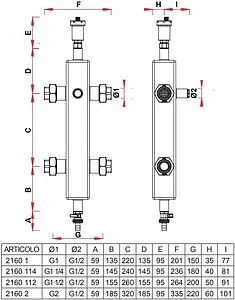 Гидрострелка 5,4 м³/час до 125 кВт 1½"нг x 1½"нг Far FA 2160 112 Гидрострелка 5,4 м³/час до 125 кВт 1½"нг x 1½"нг Far FA 2160 112, 2