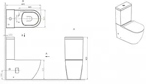 Чаша унитаза Bravat Gina белый CX01008UW-PA-ENG, 2
