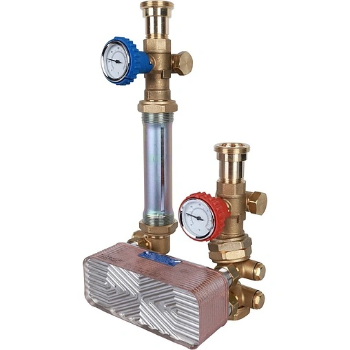 Насосный модуль с теплообменником 28 пластин 1&quot;н х 1&quot;в Stout SDG-0038-282501 без насоса