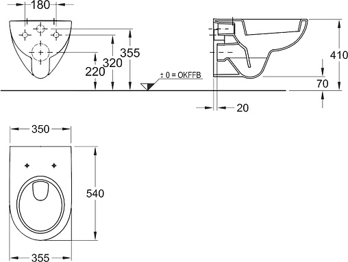 Унитаз подвесной Keramag Renova Nr.1 белый 203040000 Унитаз подвесной Keramag Renova Nr.1 белый 203040000