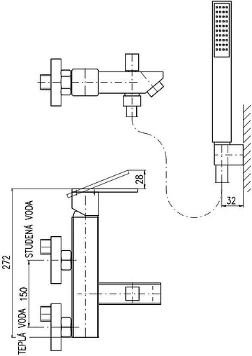 Смеситель для ванны Rav Slezak Loira хром LR554.5/1