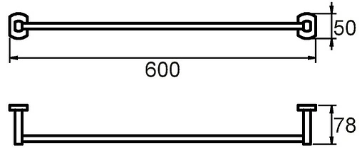 Полотенцедержатель Milardo Neva хром NEVSM10M49