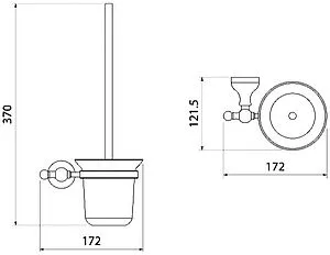 Ёршик для унитаза IDDIS Retro хром RETSSG0i47, 2