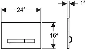 Клавиша смыва для унитаза Geberit Sigma 50 New 115.788.21.2 кнопки/нерж. сталь, панель/хром глянцевый Клавиша смыва для унитаза Geberit Sigma 50 New 115.788.21.2 кнопки/нерж. сталь, панель/хром глянцевый, 2