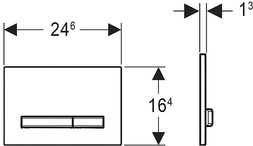 Клавиша смыва для унитаза Geberit Sigma 50 115.788.DW.2 кнопки/нерж. сталь, рамка/черный глянцевый