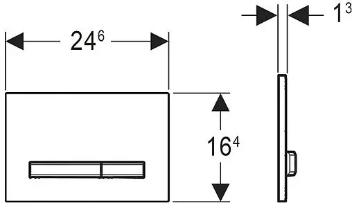 Клавиша смыва для унитаза Geberit Sigma 50 New 115.788.JV.2 кнопки/нерж. сталь, рамка/бетон
