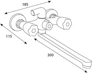Смеситель для ванны с длинным изливом Osgard Glan хром 72236 Смеситель для ванны с длинным изливом Osgard Glan хром 72236, 2