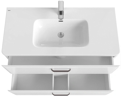 Тумба-умывальник подвесная IDDIS Brick 100 белый BRI10W1i95K