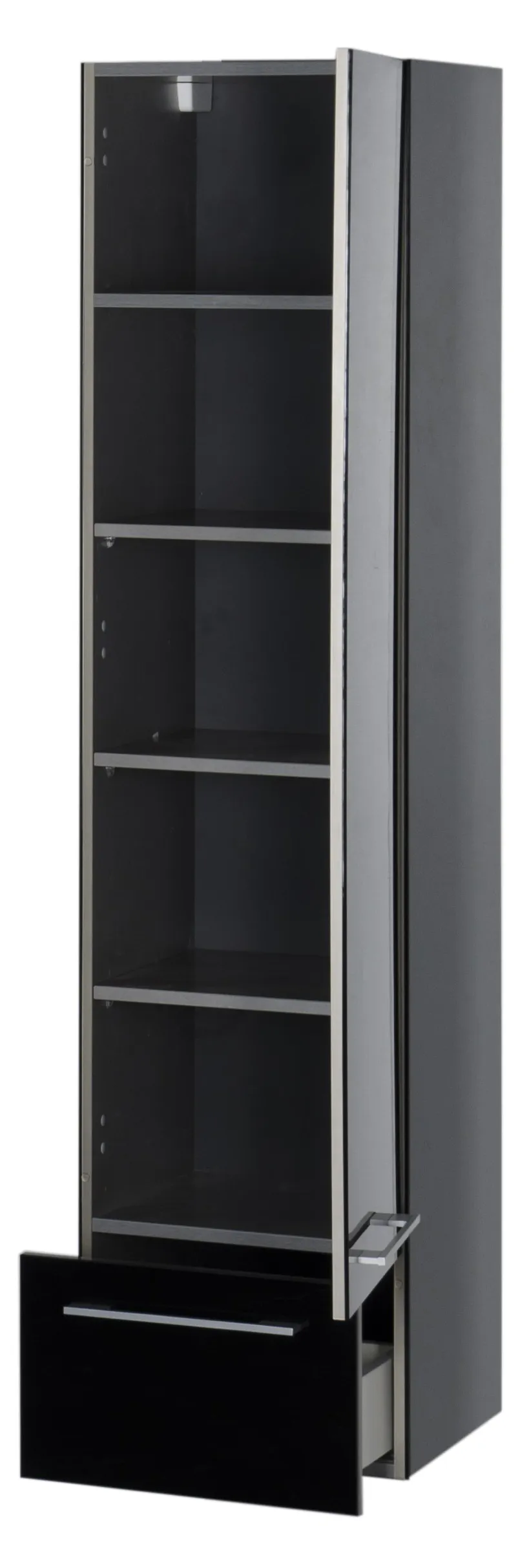 Шкаф-пенал подвесной Aquanet Верона 40 R чёрный 00176673 Шкаф-пенал подвесной Aquanet Верона 40 R чёрный 00176673, 5