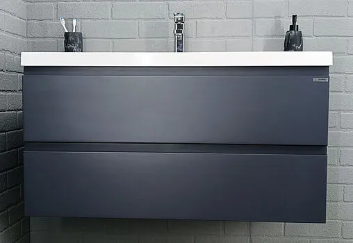 Тумба-умывальник подвесной Домино Graffo 100 графит DGr2404T+4670142930051