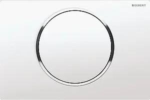 Клавиша смыва для унитаза Geberit Sigma 10 115.758.JT.5 кнопка/белый матовый, кольцо/хром глянцевый, 1
