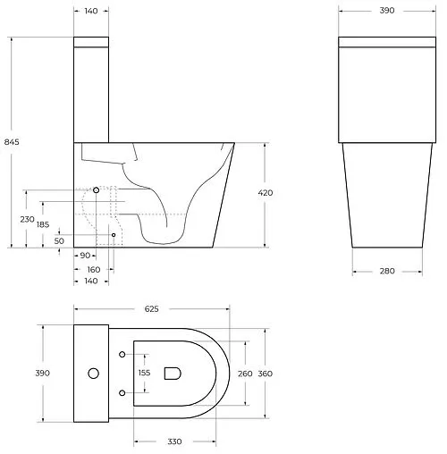 Унитаз-компакт безободковый BelBagno Flay-R белый BB2149CPR/SC+BB2149T