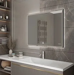 Зеркало с подсветкой Terminus Соренто 80x100 с подогревом чёрный 4673735600072 Зеркало с подсветкой Terminus Соренто 80x100 с подогревом чёрный 4673735600072, 3