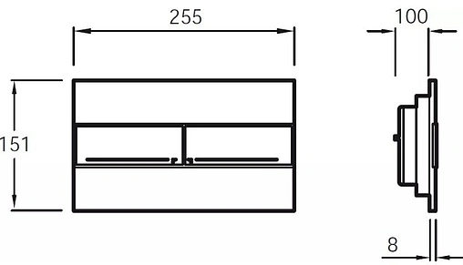 Комплект 5 в 1 Jacob Delafon Struktura E21741RU-00 с кнопкой E4316-CP хром глянцевый