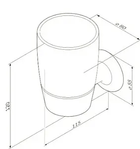 Стакан Am.Pm Like хром A8034300 Стакан Am.Pm Like хром A8034300, 2