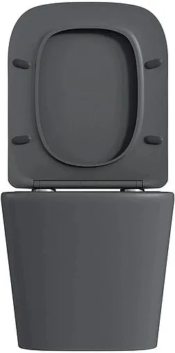 Унитаз подвесной безободковый Hansmann keramik Kvadro Dark Grey темно-серый УНИ0018