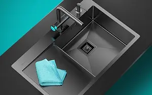 Смеситель для кухни с подключением к фильтру Omoikiri Hotaru-B вороненая сталь 4994029, 3