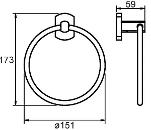 Полотенцедержатель Milardo Neva хром NEVSML0M52, 2
