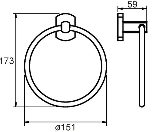 Полотенцедержатель Milardo Neva хром NEVSML0M52