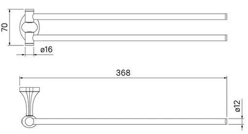 Полотенцедержатель IDDIS Male хром MALSS20i49