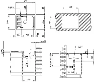 Мойка кухонная Teka Classic 1B ½D нержавеющая сталь полированная 10119070 Мойка кухонная Teka Classic 1B ½D нержавеющая сталь полированная 10119070, 2