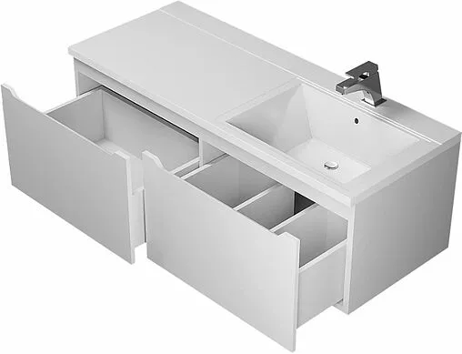 Тумба-умывальник подвесная Uperwood Tanos 120 R белый матовый 291021016