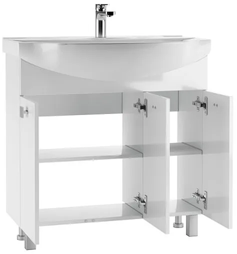 Тумба-умывальник напольная Айсберг Мега 85 белый DM4602T+4620008197456