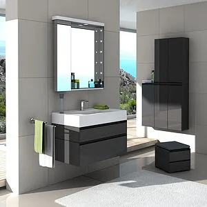 Шкаф-зеркало Aquaton Ричмонд 80 L белый 1A152602RD010, 5